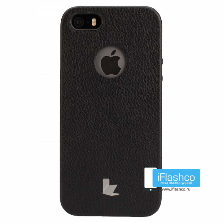 Чехол-накладка Jisoncase Fashion Back Case для iPhone 5 / 5S / SE черная