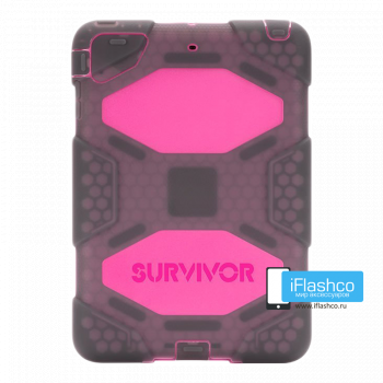 Чехол противоударный Griffin Survivor для iPad mini 1 / 2 / 3 фиолетовый с серым