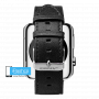Кожаный ремешок Jisoncase Genuine для Apple Watch 38 - 40 - 41 мм черный (с крепежом)