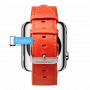 Кожаный ремешок Jisoncase Genuine для Apple Watch 38 - 40 - 41 мм красный (с крепежом)