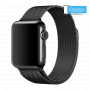 Металлический плетёный ремешок Apple Space Black Milanese Loop для Apple Watch 38 - 40 - 41 мм черный