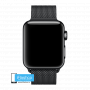 Металлический плетёный ремешок Apple Space Black Milanese Loop для Apple Watch 38 - 40 - 41 мм черный