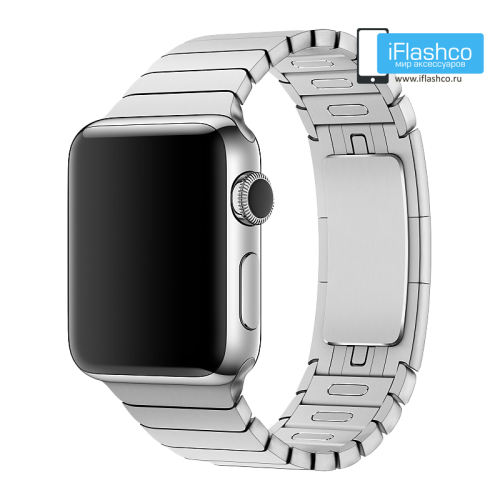 Металлический ремешок Apple Link Bracelet Silver для Apple Watch 38 - 40 - 41 мм серебристый