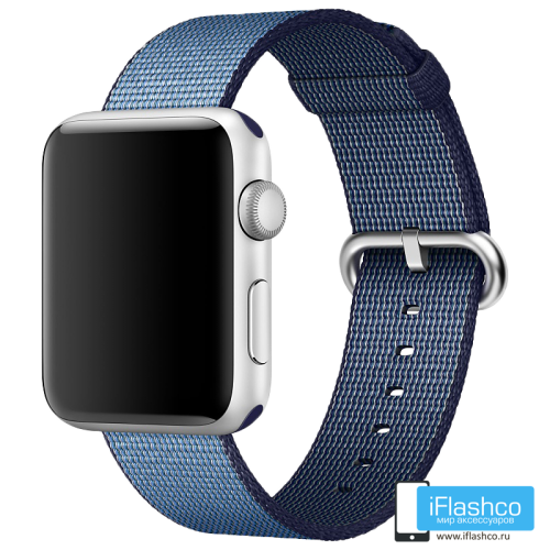 Нейлоновый ремешок Apple 42/44/45/49 мм Navy / Tahoe Blue Woven Nylon