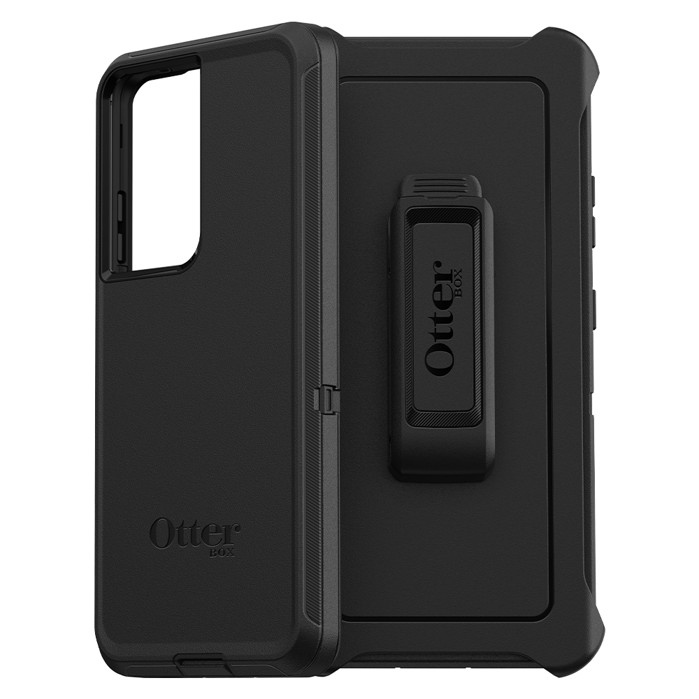 Купить Чехол ударопрочный с клипсой-подставкой OtterBox Defender Black для  Samsung Galaxy S21 Ultra черный в Москве недорого, интернет-магазин iFlashco