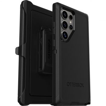 Чехол ударопрочный с клипсой-подставкой OtterBox Defender Black для Samsung Galaxy S24 Ultra черный