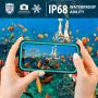 Ударопрочный и водонепроницаемый чехол Redpepper Dot+ Clear Sea blue для iPhone 13 Pro Max голубой
