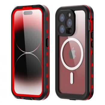 Ударопрочный и водонепроницаемый чехол Redpepper Dot+ Red для iPhone 15 Pro красный