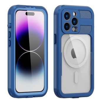 Ударопрочный и водонепроницаемый чехол Shellbox Extreme Blue для iPhone 14 Pro синий