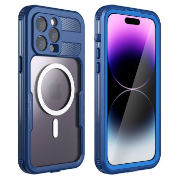 Ударопрочный и водонепроницаемый чехол Shellbox Extreme Blue для iPhone 14 Pro Max синий