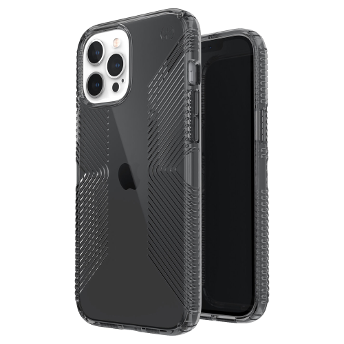 Ударопрочный чехол Speck Presidio Perfect Clear with Grips Obsidian / Obsidian для iPhone 12 Pro Max