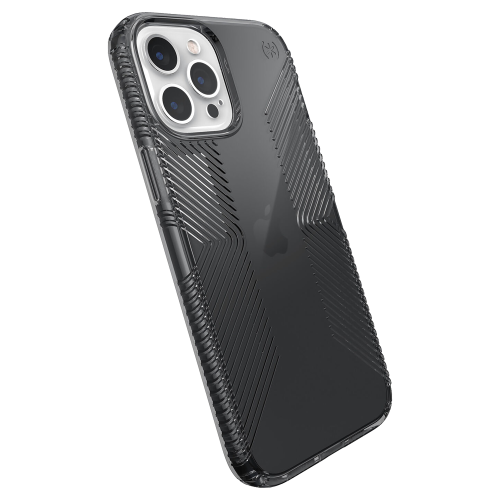 Ударопрочный чехол Speck Presidio Perfect Clear with Grips Obsidian / Obsidian для iPhone 12 Pro Max