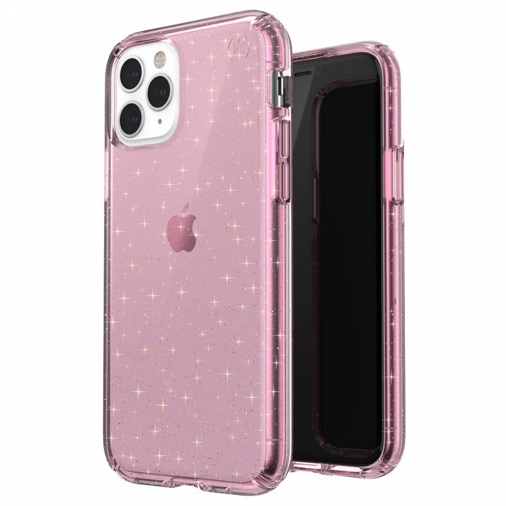 Ударопрочный чехол Speck Presidio Perfect Clear Bella Pink with Gold Glitter для iPhone 12 Pro Max