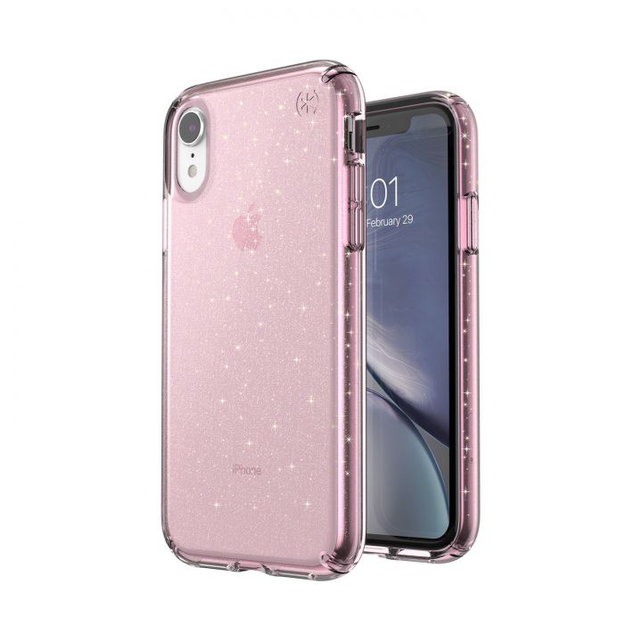 Чехол Speck Presidio Clear + Glitter для iPhone XR Bella Pink with Gold Glitter