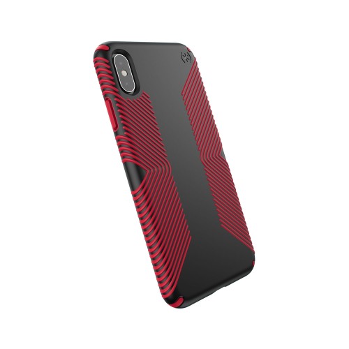 Чехол Speck Presidio Grip для iPhone XS Max Black/Dark Poppy Red