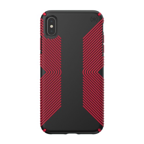 Чехол Speck Presidio Grip для iPhone XS Max Black/Dark Poppy Red