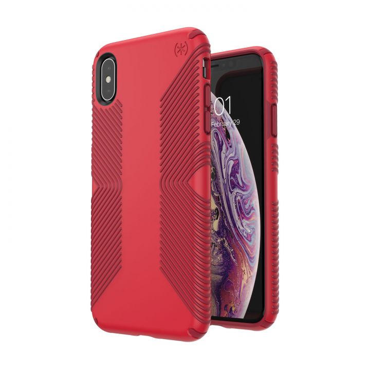 Чехол Speck Presidio Grip для iPhone XS Max Heartrate Red/Vermillion Red