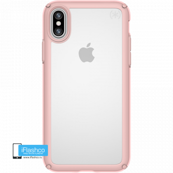 Чехол Speck Presidio Clear Pink для iPhone X/Xs прозрачный розовый
