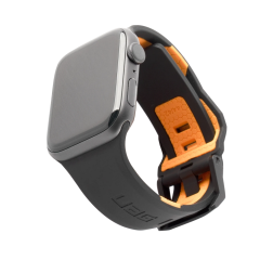 Силиконовый ремешок UAG CIVILIAN SILICONE WATCH STRAP Black / Orange для Apple Watch 42/44/45/49 мм