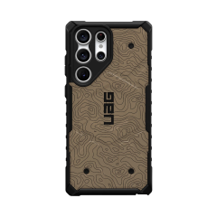 Противоударный чехол Urban Armor Gear Pathfinder Pro Magnetic Series FLAT DARK EARTH TOPOGRAPHY для Samsung Galaxy S24 Ultra