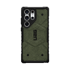 Противоударный чехол Urban Armor Gear Pathfinder Pro Magnetic Series OD GREEN TOPOGRAPHY для Samsung Galaxy S24 Ultra