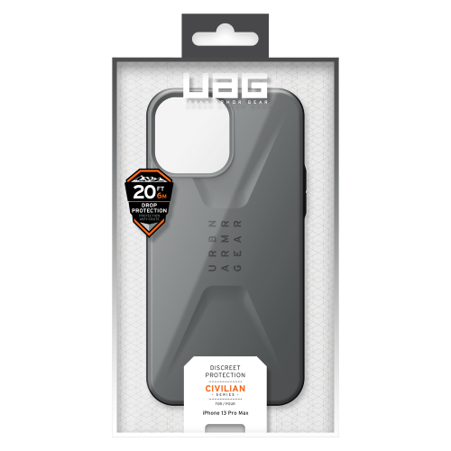 Ударопрочный чехол Urban Armor Gear Civilian Series Silver для iPhone 13 Pro Max