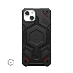 Ударопрочный чехол Urban Armor Gear Monarch for MagSafe Series Kevlar Black для iPhone 14 Plus / 15 Plus