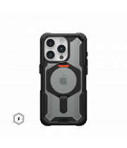 Ударопрочный чехол Urban Armor Gear Plasma XTE for MagSafe Series Black - Orange для iPhone 15 Pro