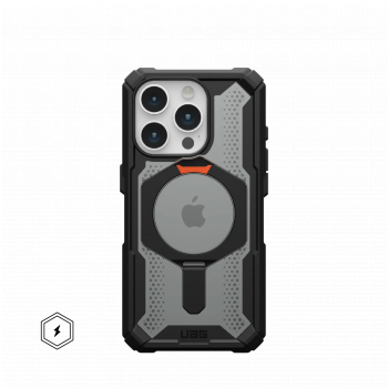 Ударопрочный чехол Urban Armor Gear Plasma XTE for MagSafe Series Black - Orange для iPhone 14 Pro
