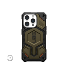 Ударопрочный чехол Urban Armor Gear Monarch for MagSafe Series Kevlar Elemental Green для iPhone 15 Pro