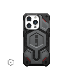 Ударопрочный чехол Urban Armor Gear Monarch for MagSafe Series Kevlar Silver для iPhone 15 Pro