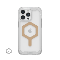 Ударопрочный чехол Urban Armor Gear Plyo for MagSafe Series Ice / Gold для iPhone 15 Pro Max