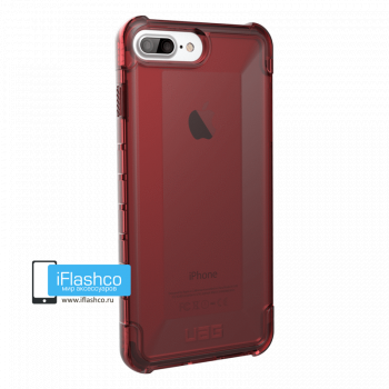 Чехол Urban Armor Gear Plyo Crimson для iPhone 6 / 7 / 8 Plus красный прозрачный