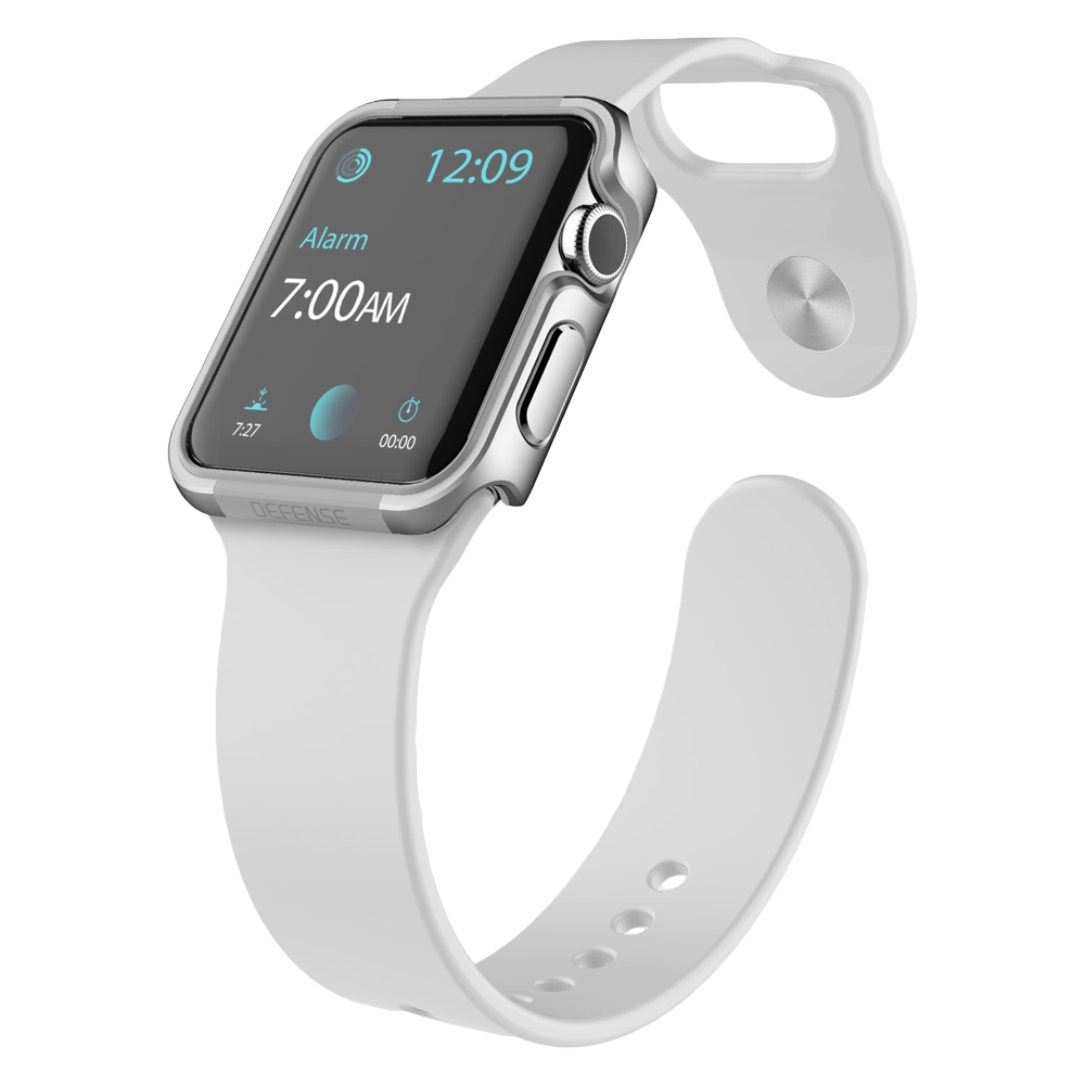 X Doria Defense Edge Silver Apple Watch Series SE 6 5 4 44 iFlashco