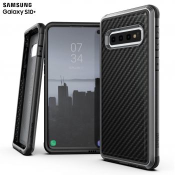 Чехол ударопрочный X-Doria Defense Lux Black Carbon Fiber для Samsung Galaxy S10+
