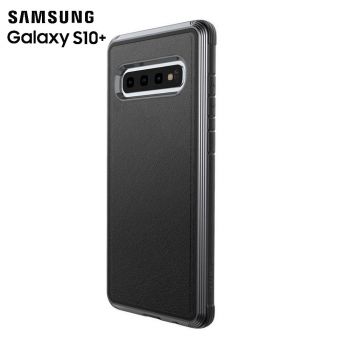 Чехол ударопрочный X-Doria Defense Lux Black Leather для Samsung Galaxy S10+