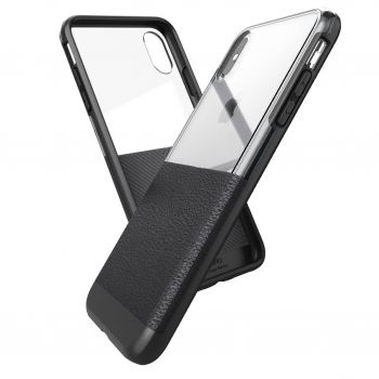 Чехол ударопрочный X-Doria Case Dash Black Leather для iPhone X/XS
