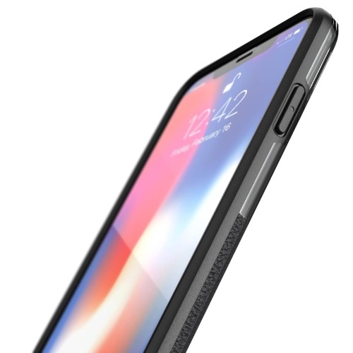 Чехол ударопрочный X-Doria Case Dash Black Leather для iPhone XS Max