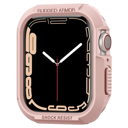 Чехол Spigen Rugged Armor Case для Apple Watch Series 7 / SE / 6 / 5 / 4 (45мм/44мм) Rose Gold