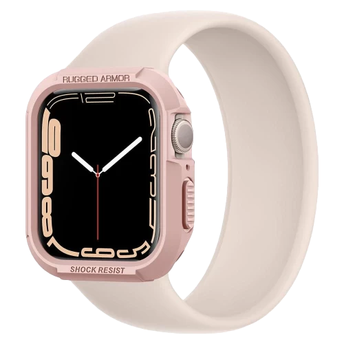 Чехол Spigen Rugged Armor Case для Apple Watch Series 7 / SE / 6 / 5 / 4 (45мм/44мм) Rose Gold