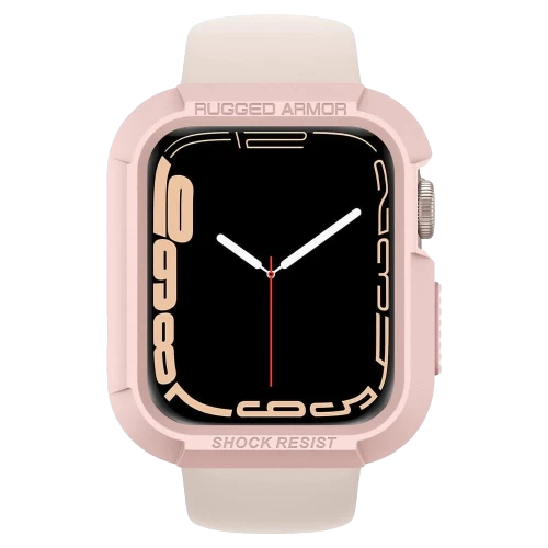 Чехол Spigen Rugged Armor Case для Apple Watch Series 7 / SE / 6 / 5 / 4 (45мм/44мм) Rose Gold