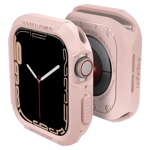 Чехол Spigen Rugged Armor Case для Apple Watch Series 7 / SE / 6 / 5 / 4 (45мм/44мм) Rose Gold