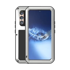 Чехол Love Mei Powerful для Samsung Galaxy S22+ Silver серый