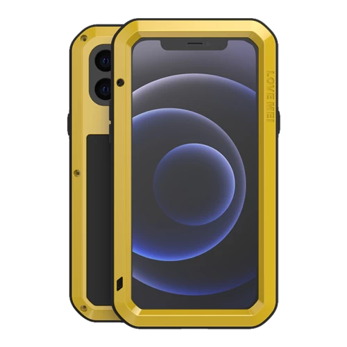 Ударопрочный чехол Love Mei Powerful для iPhone 12 mini Yellow