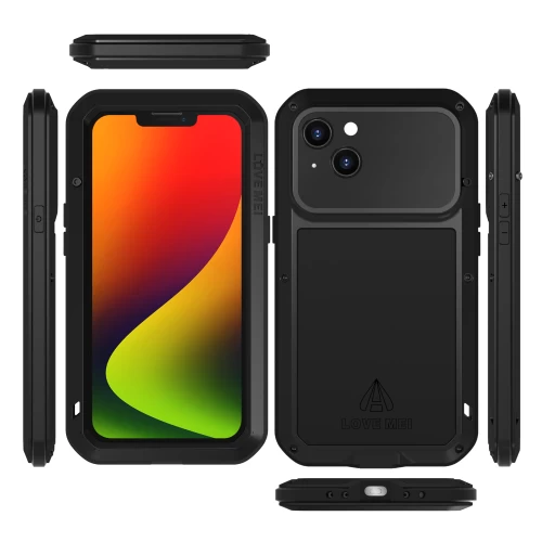 Ударопрочный чехол Love Mei Powerful Black для iPhone 14