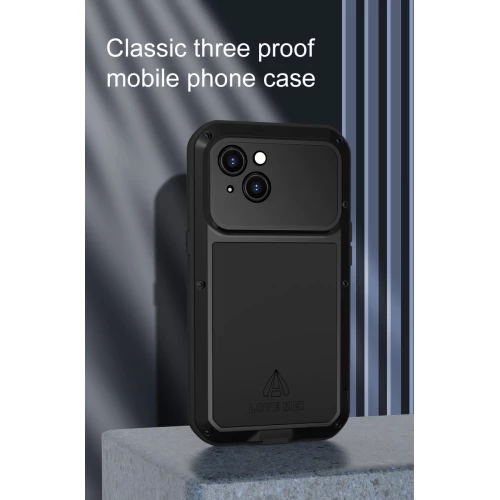 Ударопрочный чехол Love Mei Powerful Black для iPhone 14