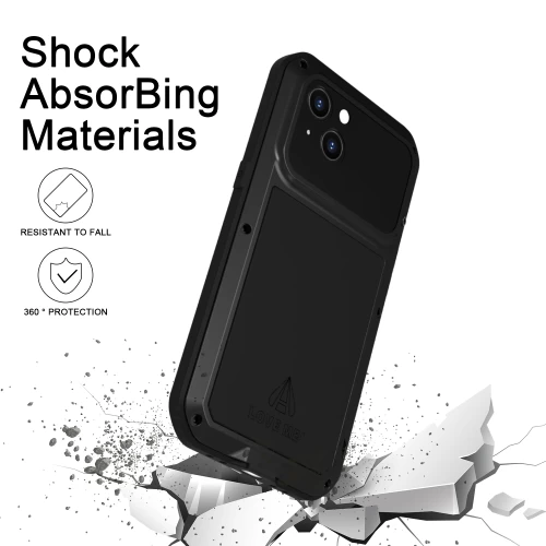 Ударопрочный чехол Love Mei Powerful Black для iPhone 14