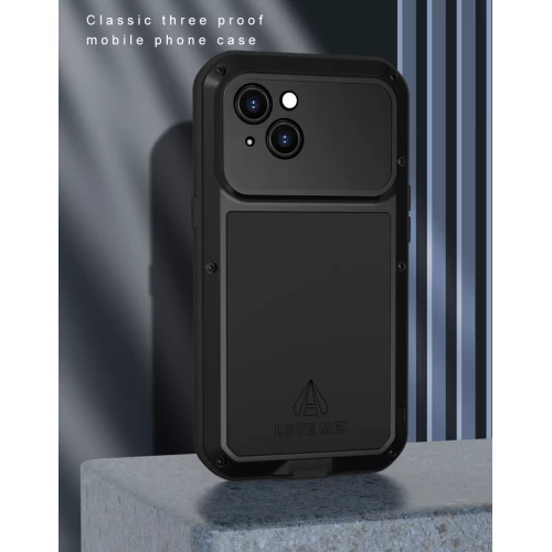 Ударопрочный чехол Love Mei Powerful Black для iPhone 14