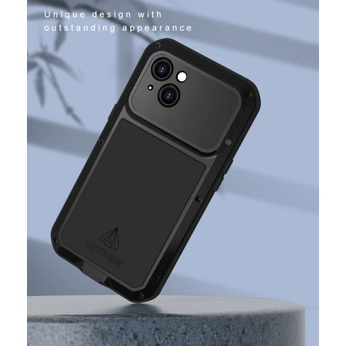 Ударопрочный чехол Love Mei Powerful Black для iPhone 14