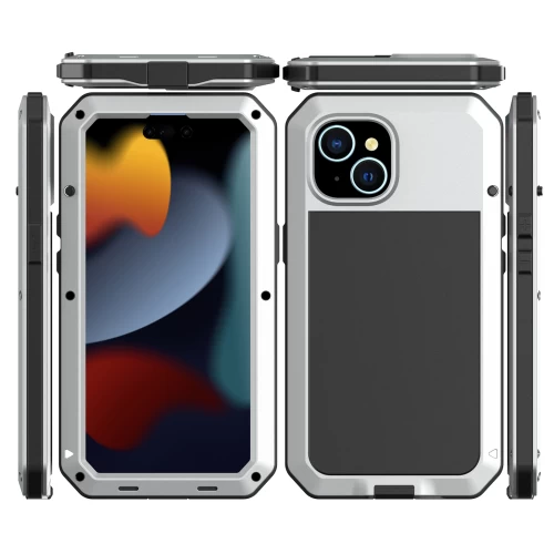 Ударопрочный чехол Lunatik Taktik Extreme Silver для iPhone 15 Plus